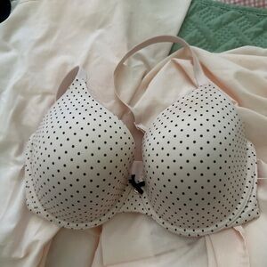 Victoria's Secret Pink Cream Polka Dot T-Shirt Bra